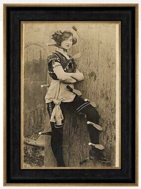 Women Vntage Knife Throwing  Oddity Curiosities Freakshow Side Show Circus Art